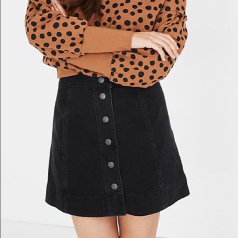 MADEWELL Metropolis Snap Jean Skirt NWT